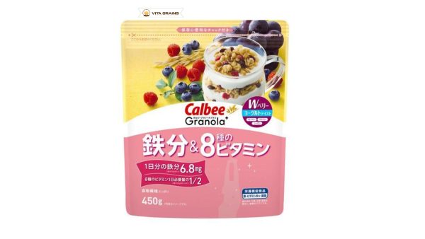 Calbee Granola vị Việt Quất - Mâm Xôi 450g
