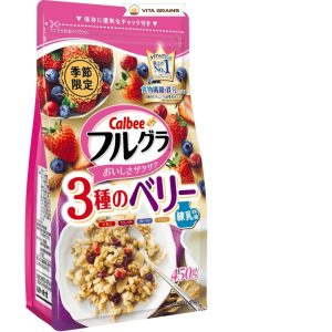 Ngũ Cốc Calbee Granola vị Việt Quất - Mâm Xôi 450g