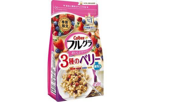 Ngũ Cốc Calbee Granola vị Việt Quất - Mâm Xôi 450g
