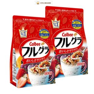 Ngũ Cốc Calbee vị Việt Quất - Mâm Xôi 800g