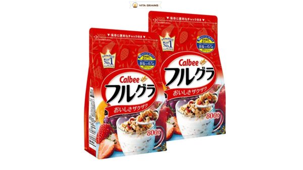 Ngũ Cốc Calbee vị Việt Quất - Mâm Xôi 800g