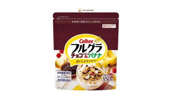 Hộp Ngũ Cốc Calbee Vị Chocolate và Chuối 350g