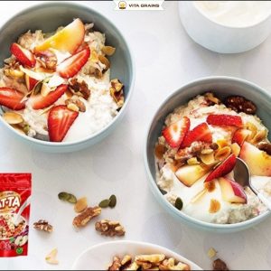 Yến Mạch Vi Hạnh Nhân Phô Mai kết hợp trái cây
