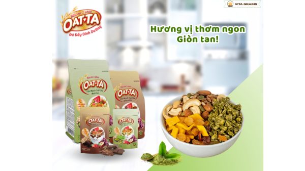 Yến Mạch Trái Cây Matcha mix