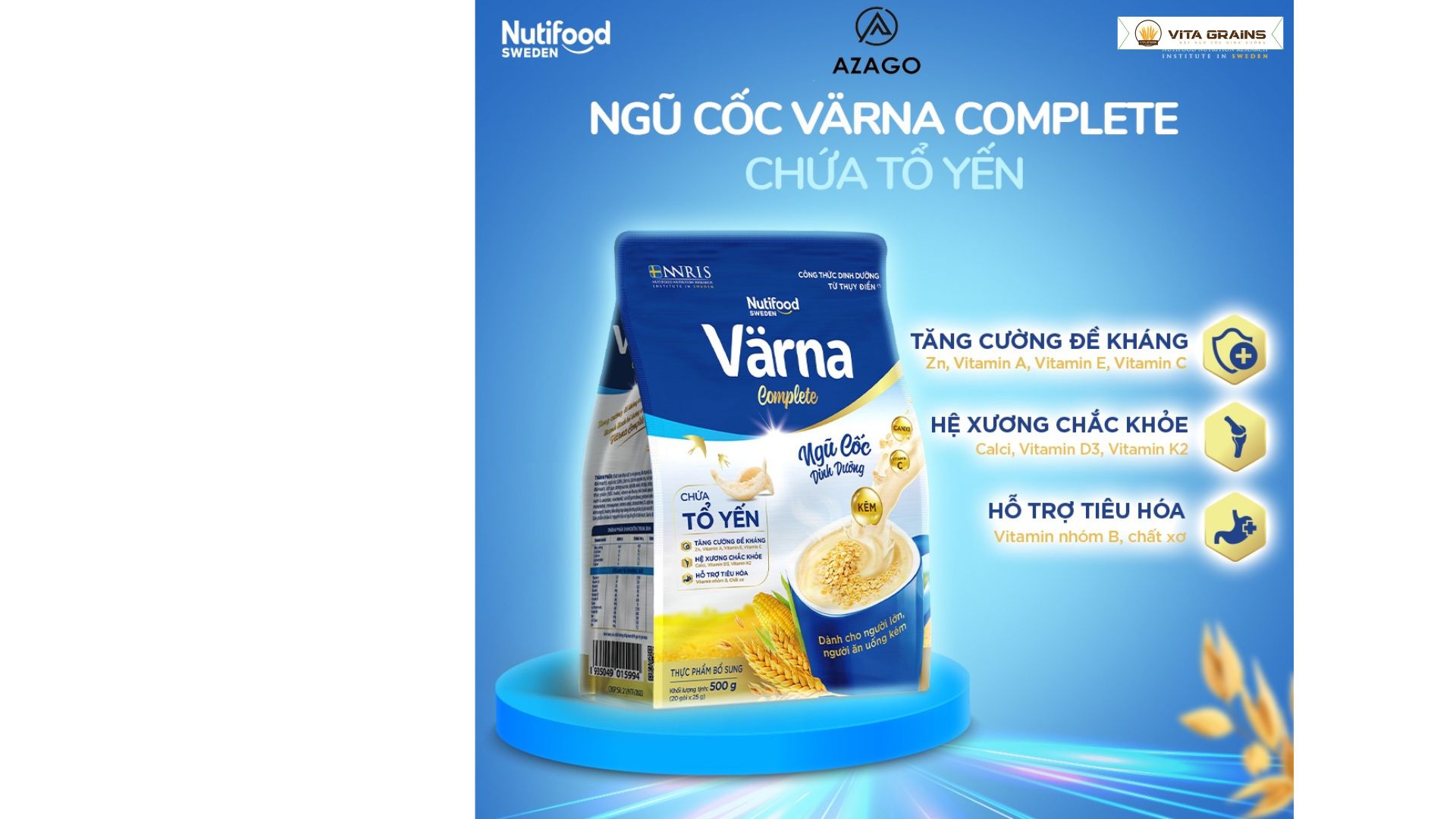 Nutifood Ngũ Cốc Värna Complete 500g - Ảnh 2